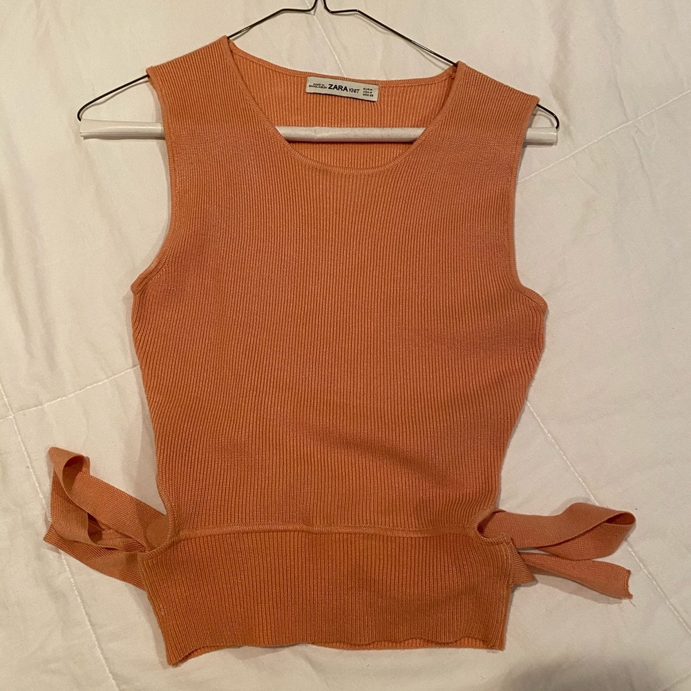 Zara back tie blouse